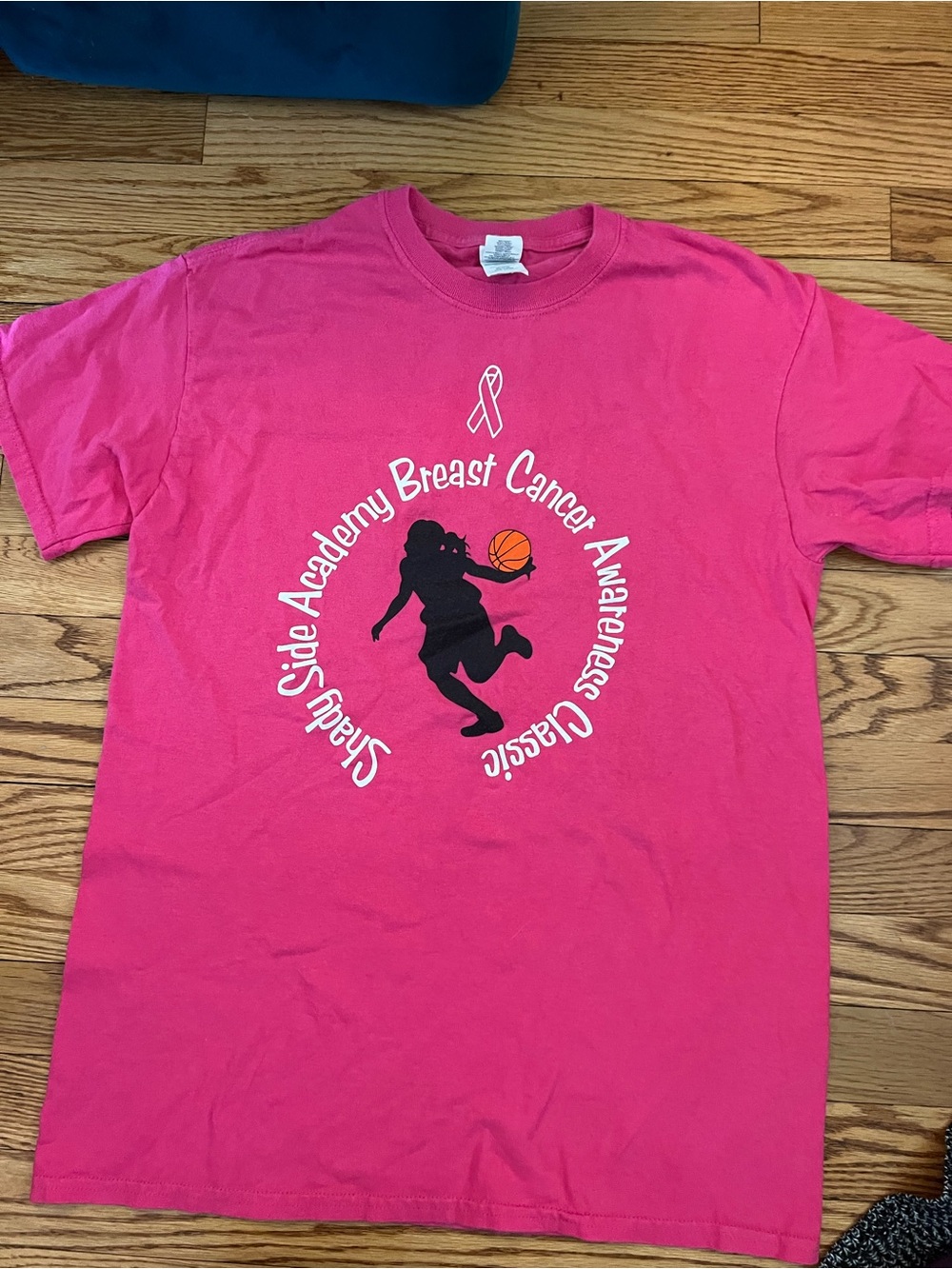 Gildan Hot Pink Awareness Ribbon T-Shirt